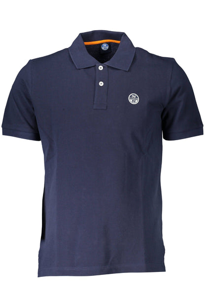 North Sails Chic Blue Cotton Polo with Logo Detail