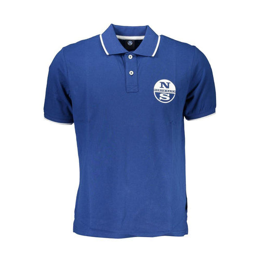 North Sails Blue Cotton Polo Shirt - PER.FASHION