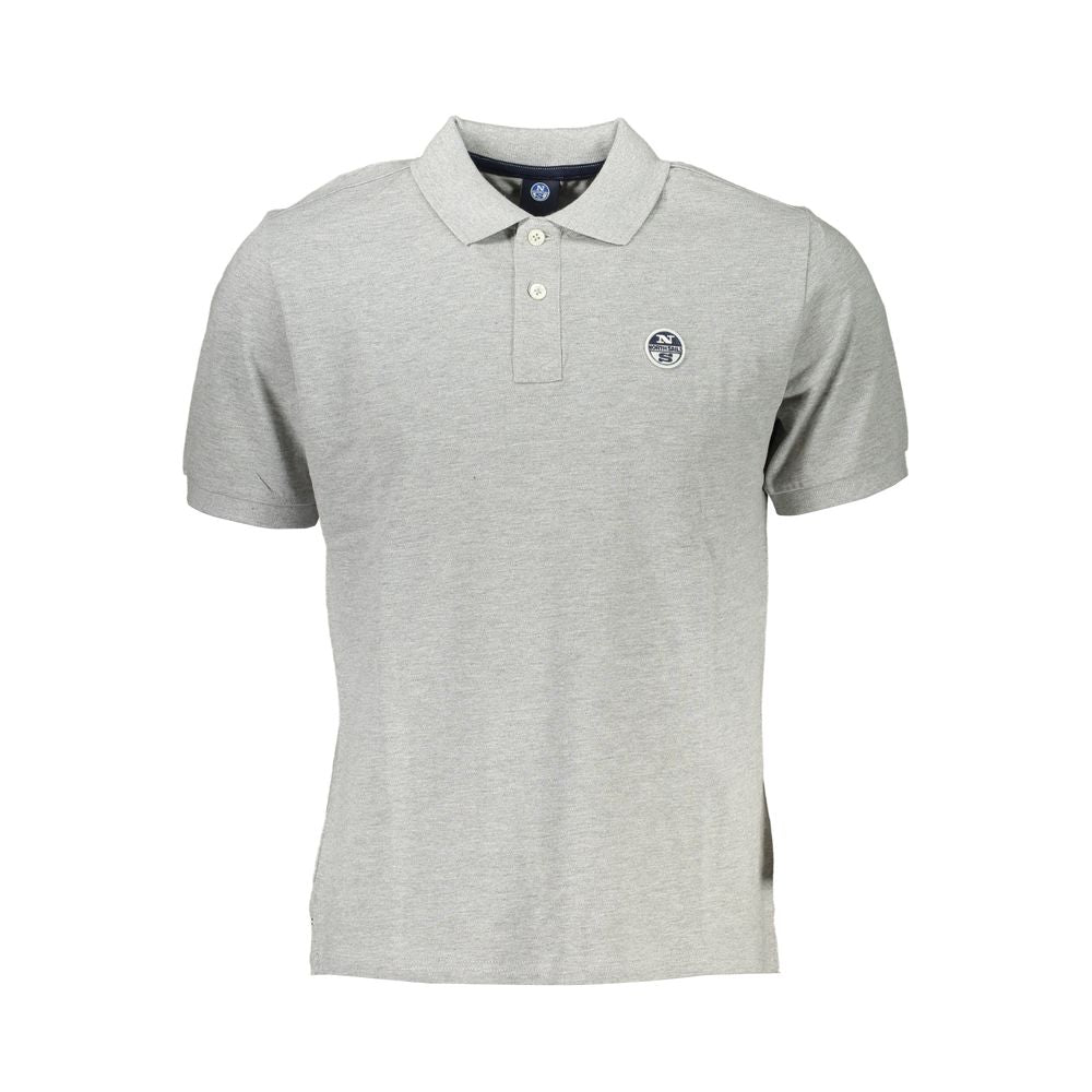 North Sails Gray Cotton Polo Shirt