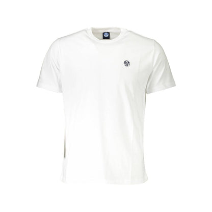 North Sails Chic White Cotton Tee with Logo Accent