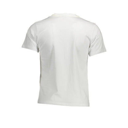 North Sails Classic White Round Neck Tee with Logo Print