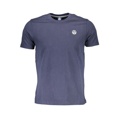 North Sails Blue Cotton Casual Round Neck Tee