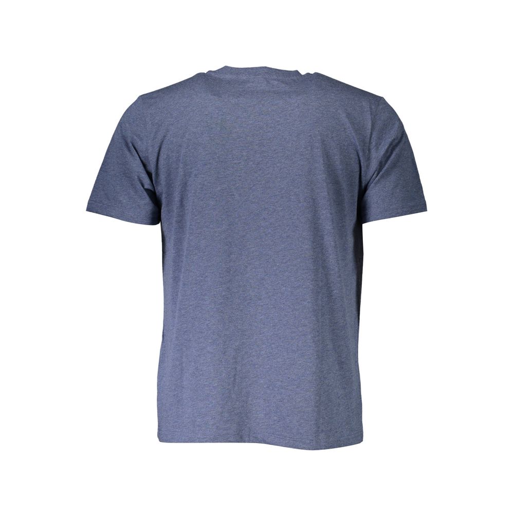 North Sails Classic Blue Cotton Tee with Logo Detail