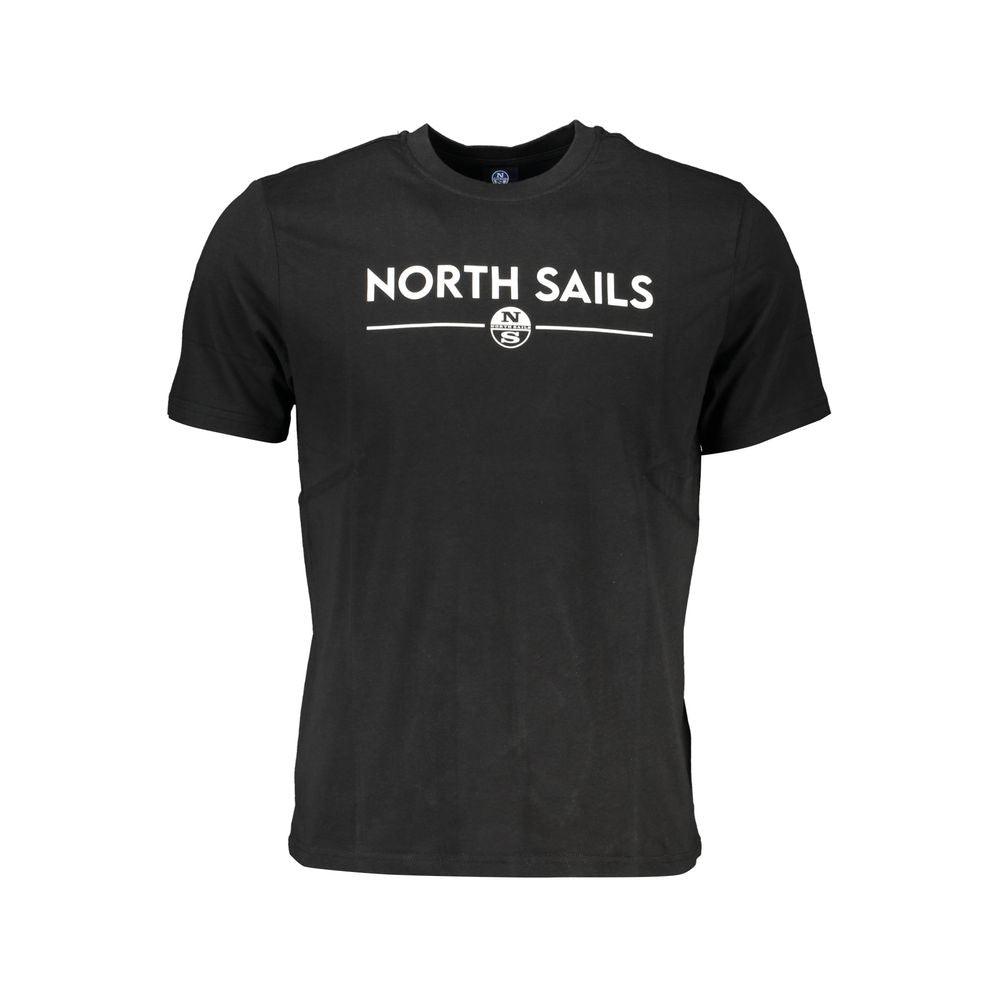 North Sails Black Cotton T-Shirt - PER.FASHION