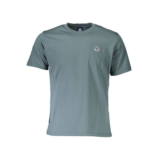 North Sails Chic Green Round Neck Tee with Logo Detail