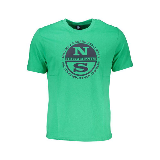 North Sails Green Cotton T-Shirt - PER.FASHION