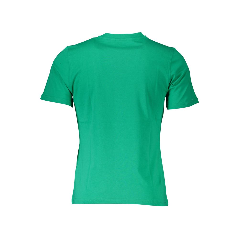 North Sails Green Cotton Logo Tee with Round Neck