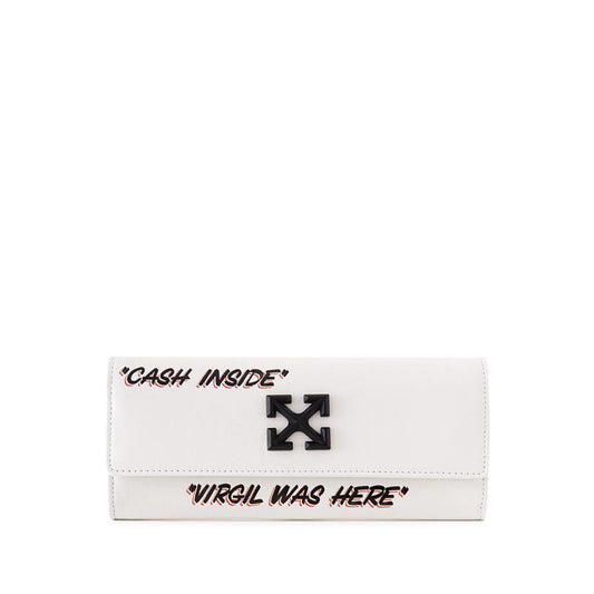 Off-White Pristine White Leather Wallet for Sophisticated Elegance - PER.FASHION