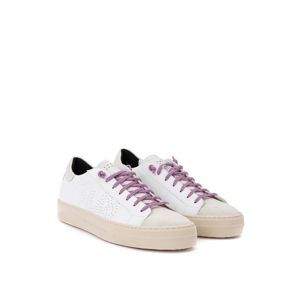 P448 White Leather Sneaker - PER.FASHION