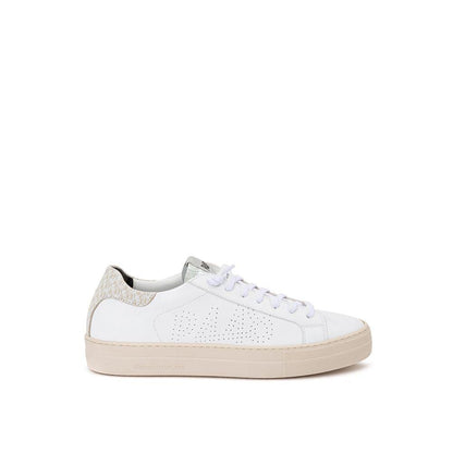 P448 White Leather Sneakers Elegant Casual Footwear - PER.FASHION