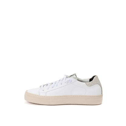 P448 White Leather Sneakers Elegant Casual Footwear - PER.FASHION
