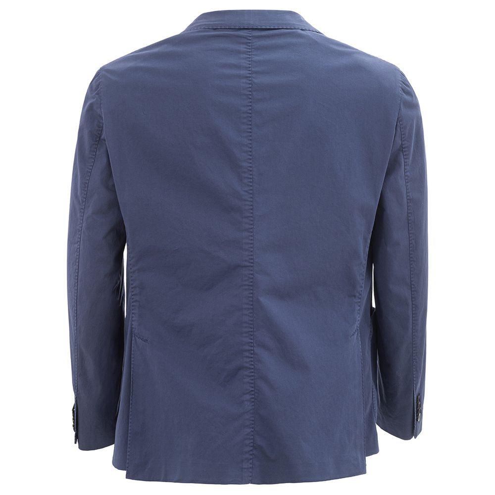 Pal Zileri Elegant Italian Blue Cotton Jacket - PER.FASHION