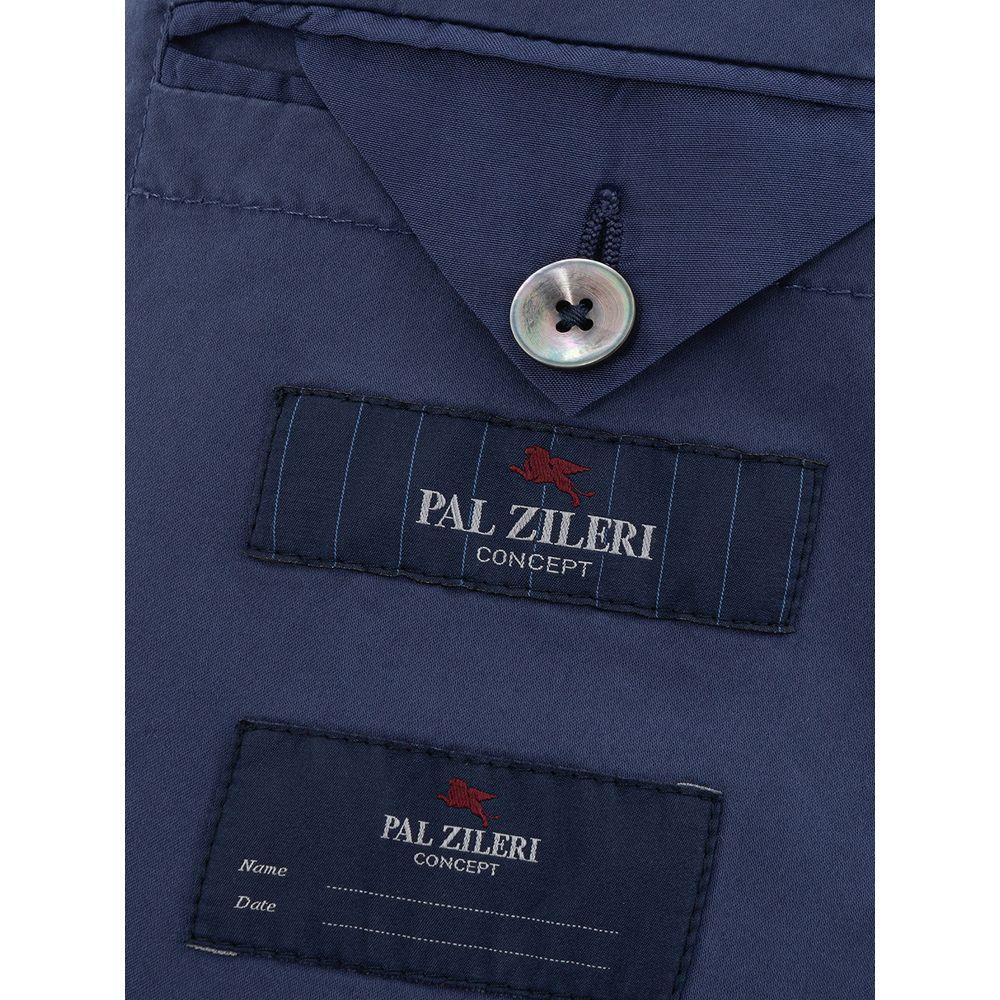 Pal Zileri Elegant Italian Blue Cotton Jacket - PER.FASHION