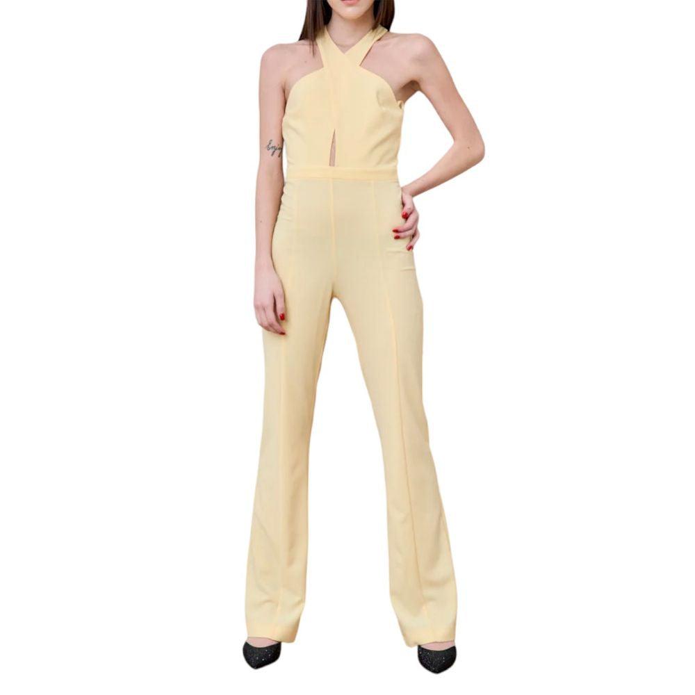 Patrizia Pepe Radiant Canary Yellow Stretch Jumpsuit Dress - PER.FASHION