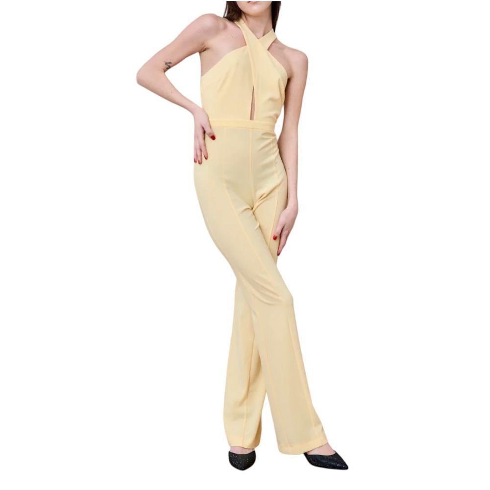 Patrizia Pepe Radiant Canary Yellow Stretch Jumpsuit Dress - PER.FASHION