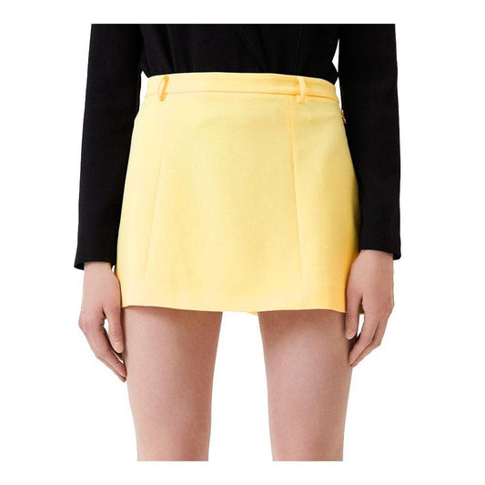 Patrizia Pepe Yellow Polyester Skirt - PER.FASHION