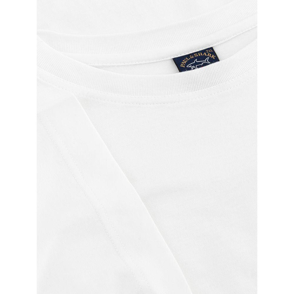 Paul & Shark Pristine White Cotton T-Shirt - PER.FASHION