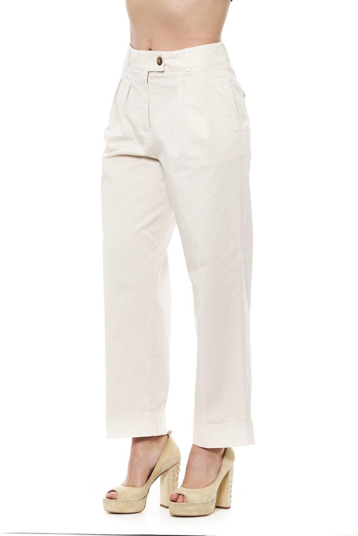 Peserico Beige Wide Palazzo Pants - PER.FASHION