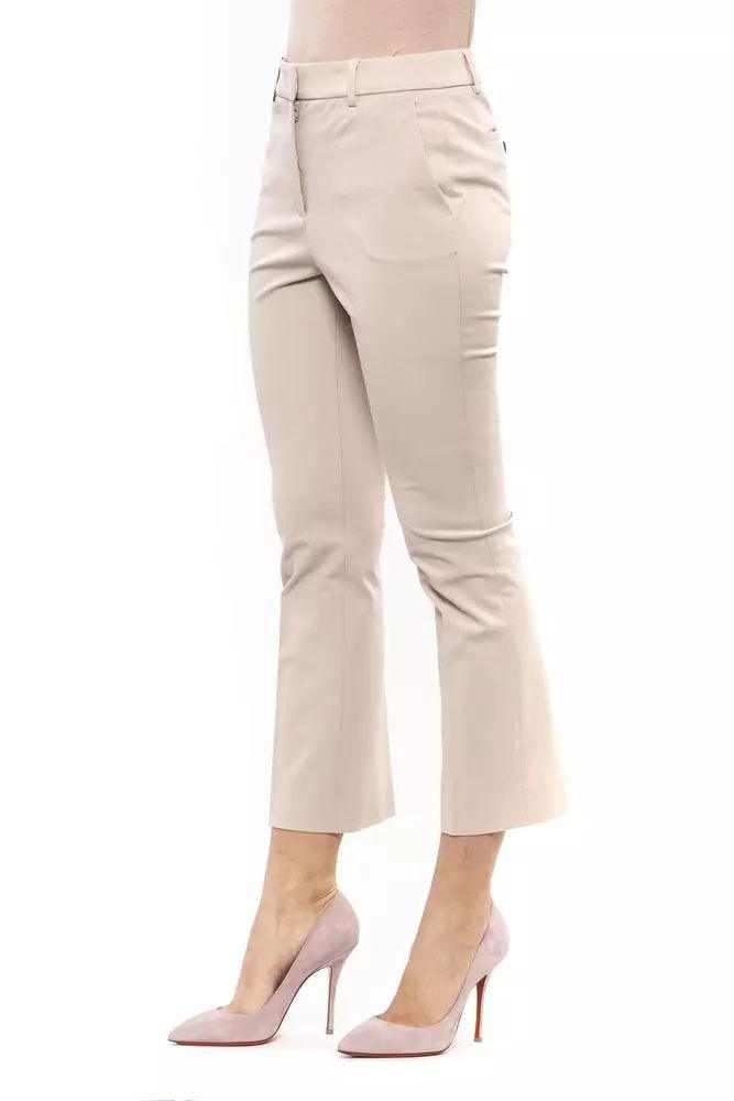 Peserico Elegant Beige Stretch Slim Trousers - PER.FASHION
