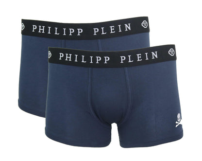 Philipp Plein Elegant Navy Blue Boxer Duo - PER.FASHION