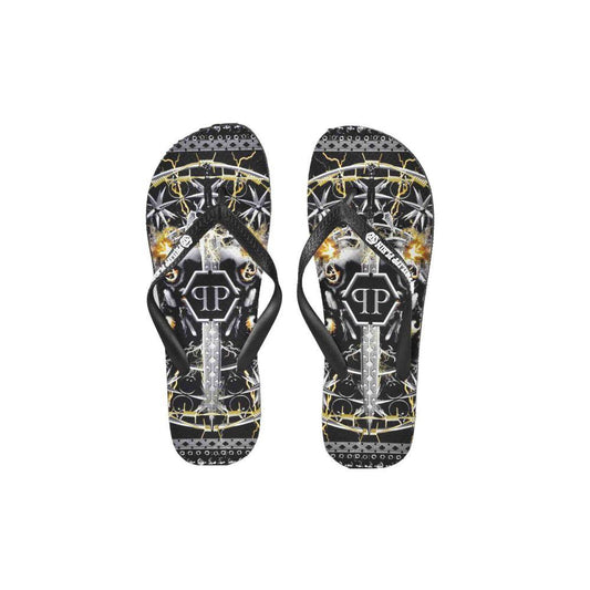 Philipp Plein Multicolor Graphic Print Women's Flip Flops - PER.FASHION