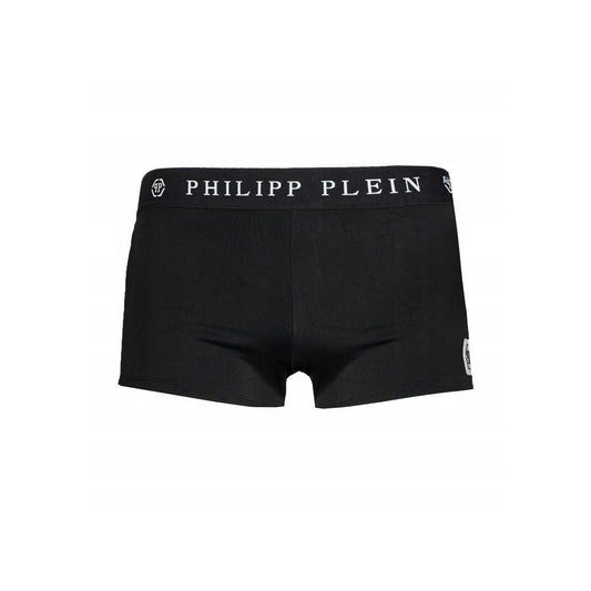 Philipp Plein Sleek Black Designer Men's Swim Boxers - PER.FASHION
