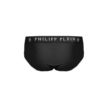 Philipp Plein Sleek Nylon Swim Briefs with Iconic Logo Detail - PER.FASHION