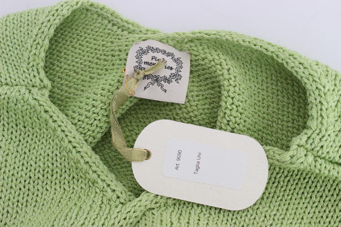 PINK MEMORIES Elegant Green Knitted Sleeveless Vest Sweater - PER.FASHION