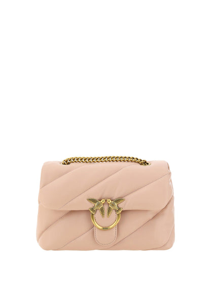 PINKO Elegant Light Pink Quilted Shoulder Bag - PER.FASHION