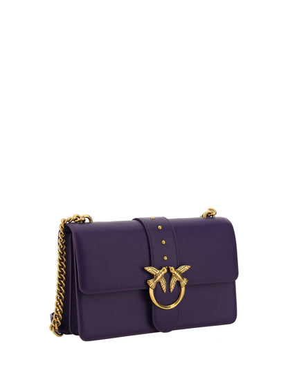 PINKO Elegant Purple Mini Shoulder Bag with Gold Accents - PER.FASHION