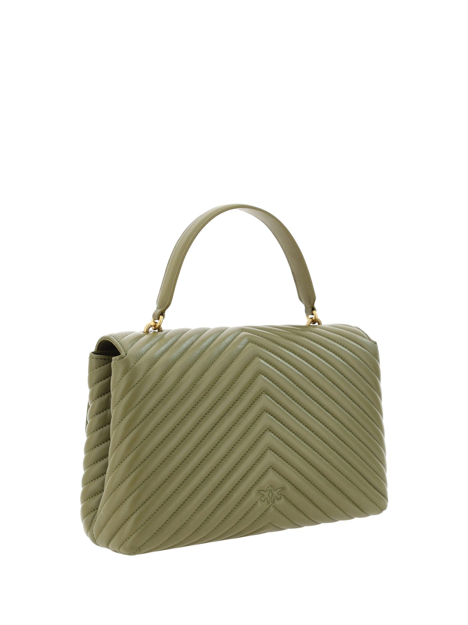 PINKO Emerald Elegance Calf Leather Handbag - PER.FASHION