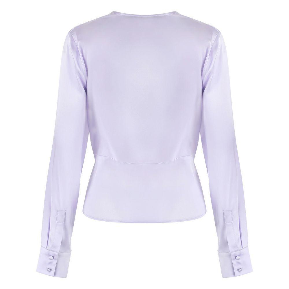 PINKO Blusa Eleganza in Seta Lilla