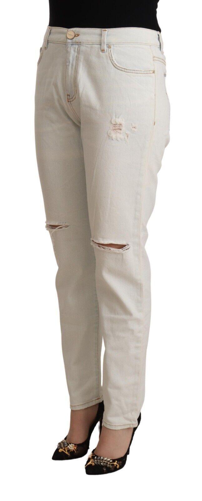 PINKO White Mid Waist Skinny Denim Jeans - PER.FASHION
