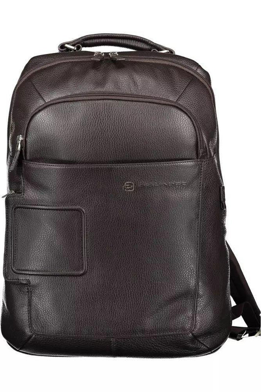 Piquadro Elegant Brown Tech-Savvy Backpack - PER.FASHION