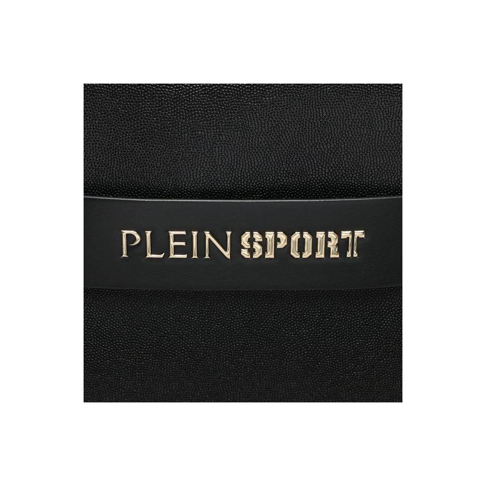 Plein Sport Chic Ebony Tote with Silver Logo Accent - PER.FASHION