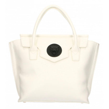 Plein Sport Elegant White Handbag With Magnetic Closure - PER.FASHION