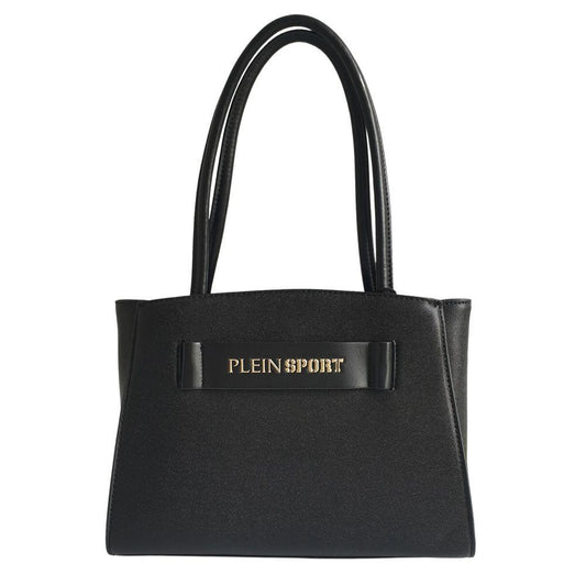 Plein Sport Sleek Black Three-Compartment Tote Bag - PER.FASHION