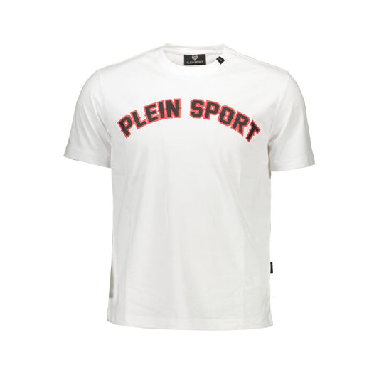 Plein Sport Sporty Elegance White Cotton T-Shirt