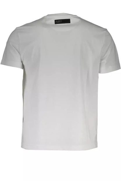 Plein Sport Белая футболка с логотипом и V-образным вырезом и принтом