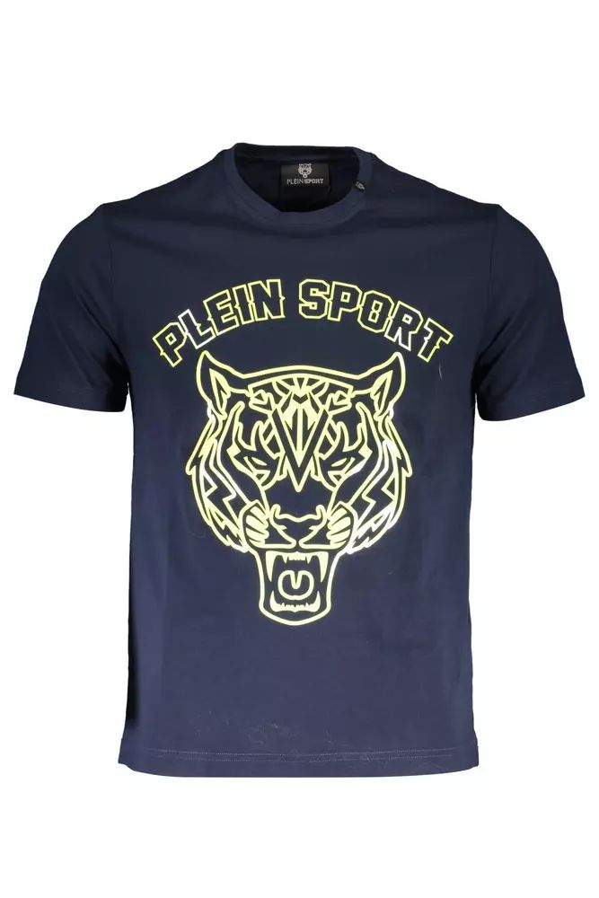 T-shirt girocollo stampata blu brillante Plein Sport