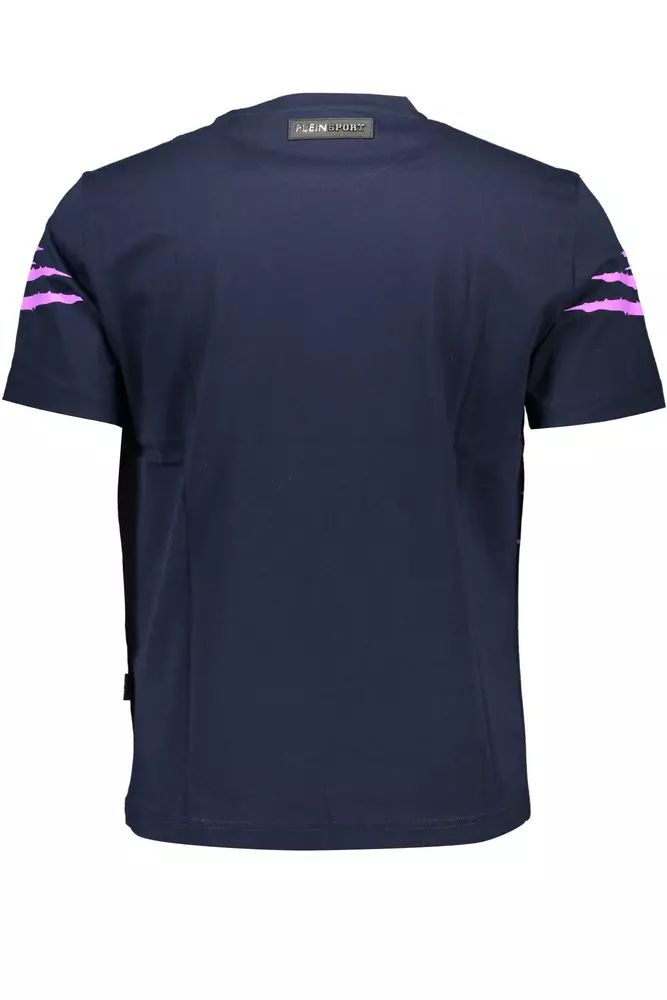 T-shirt stampata elegante girocollo Plein Sport con dettagli a contrasto