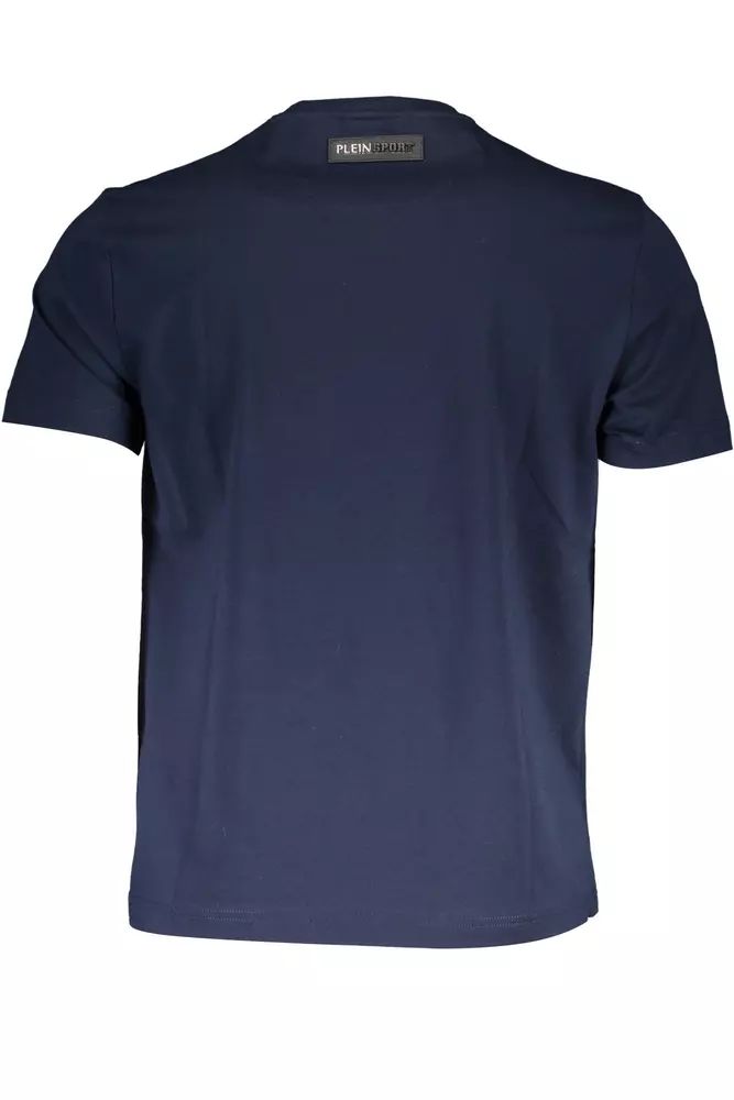 Maglietta Plein Sport con stampa logo girocollo in blu audace