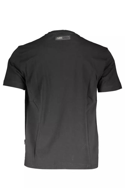 Эксклюзивная черная футболка с логотипом Plein Sport с V-образным вырезом