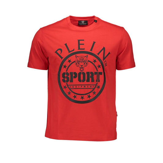 T-shirt Plein Sport Chic con logo rosa e dettagli a contrasto