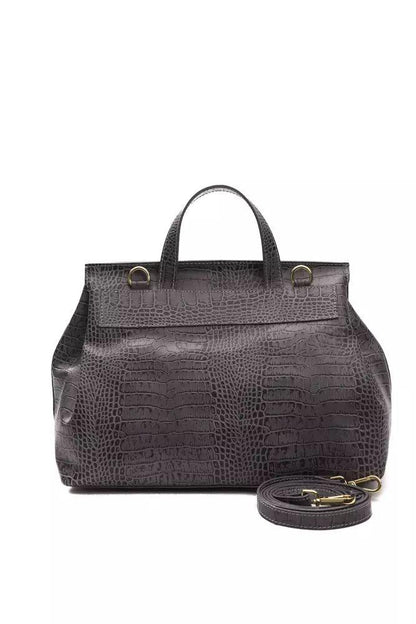 Pompei Donatella Convertible Croc-Print Leather Handbag - PER.FASHION