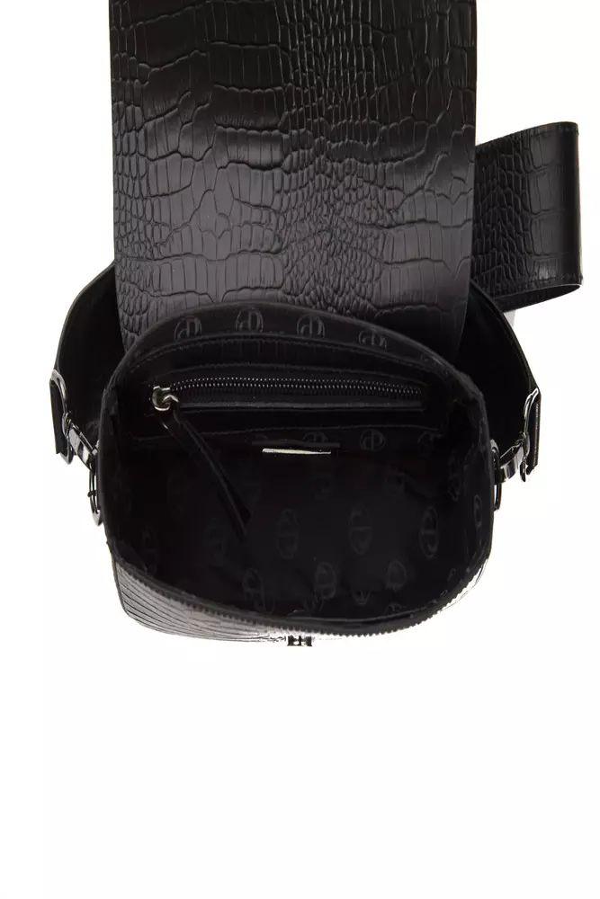 Pompei Donatella Elegant Croc-Effect Leather Crossbody Bag - PER.FASHION