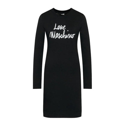 Love Moschino Chic Embossed Logo Cotton Blend Dress - PER.FASHION