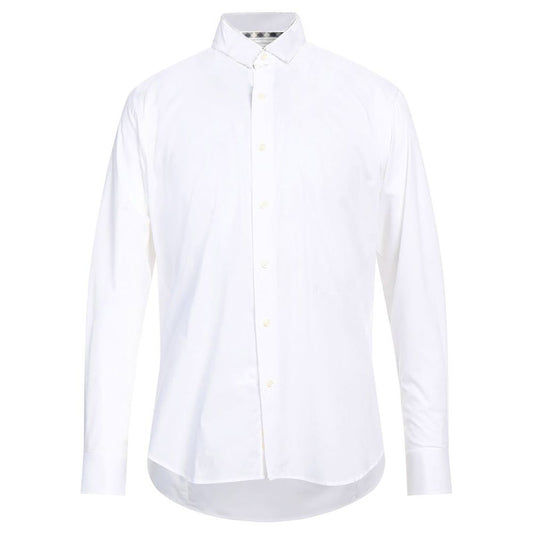 Aquascutum Elegant White Cotton Blend Shirt - PER.FASHION