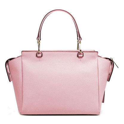 Baldinini Trend Chic Pink Textured Calfskin Handbag - PER.FASHION