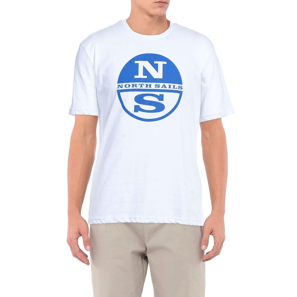 T-shirt North Sails in cotone con logo bianco fresco